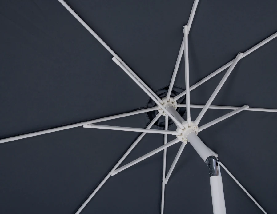 Fiji Water Resistant Fabric And Aluminum Patio Umbrella With Base Set - Image 31