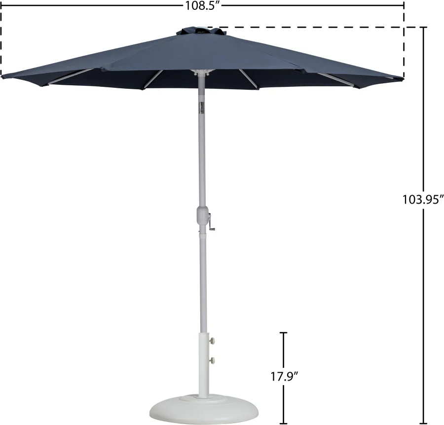 Fiji Water Resistant Fabric And Aluminum Patio Umbrella With Base Set - Image 33