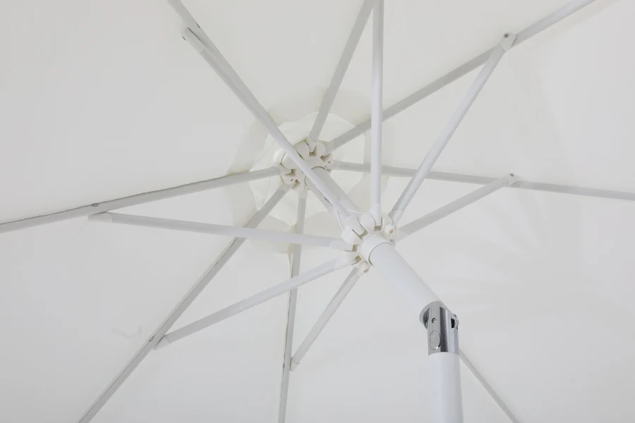 Fiji Water Resistant Fabric And Aluminum Patio Umbrella With Base Set - Image 48