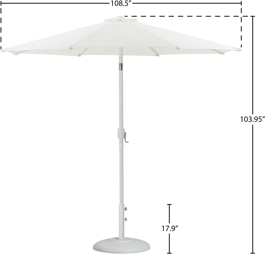 Fiji Water Resistant Fabric And Aluminum Patio Umbrella With Base Set - Image 50