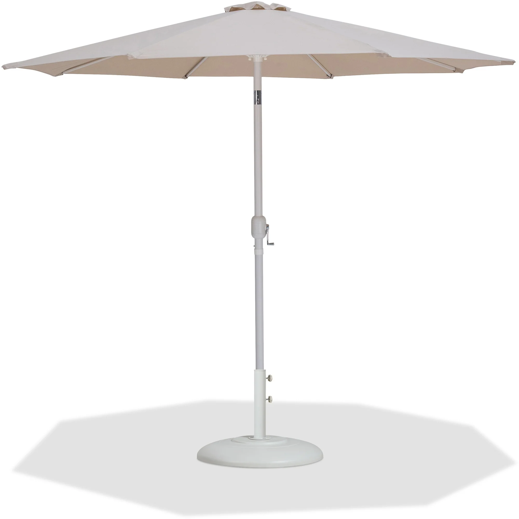 Fiji Water Resistant Fabric And Aluminum Patio Umbrella With Base Set - Image 69