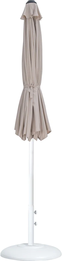 Fiji Water Resistant Fabric And Aluminum Patio Umbrella With Base Set - Image 79