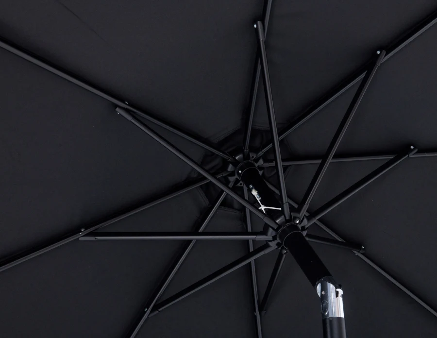 Fiji Water Resistant Fabric And Aluminum Patio Umbrella With Base Set - Image 16