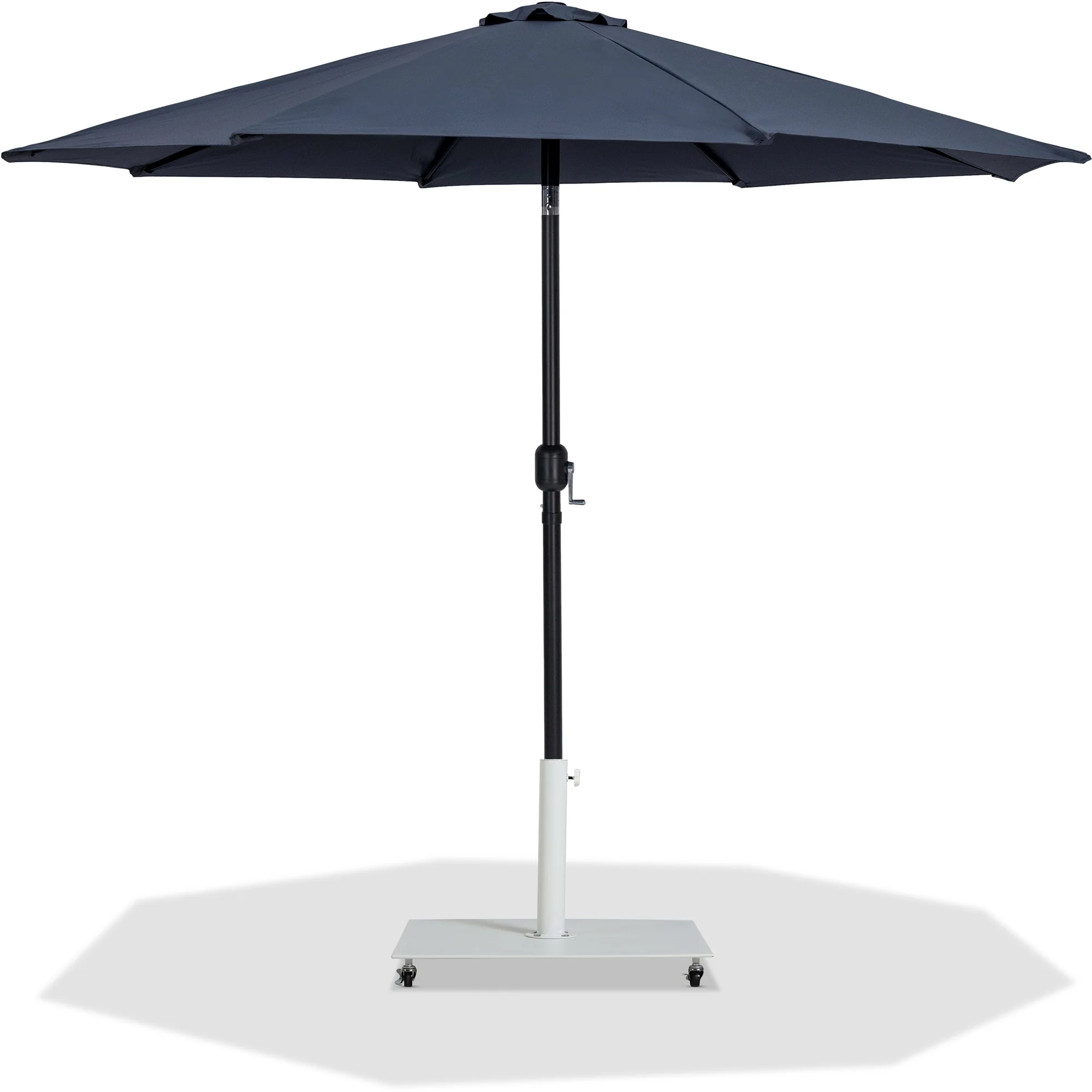 Fiji Water Resistant Fabric And Aluminum Patio Umbrella With Base Set - Image 20