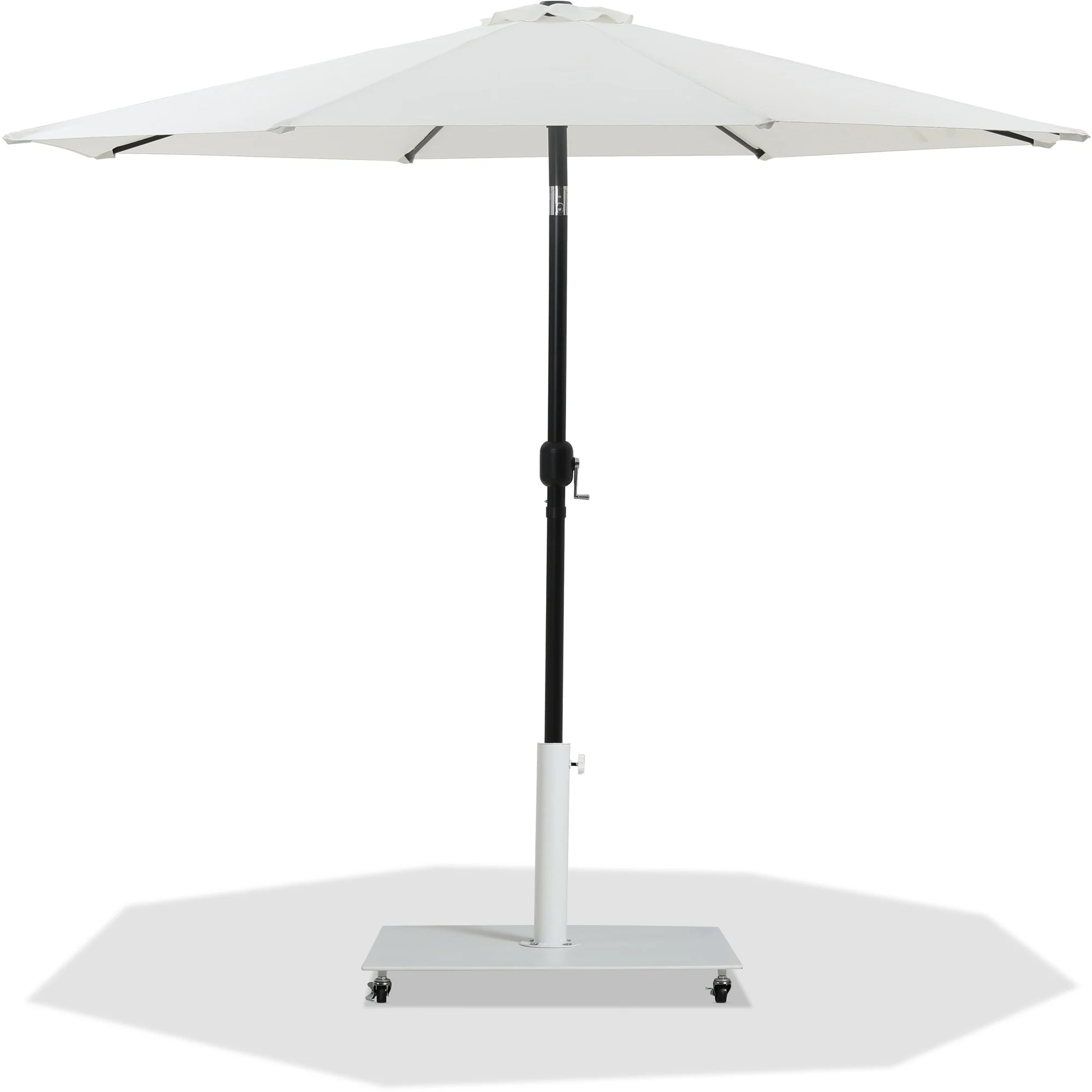 Fiji Water Resistant Fabric And Aluminum Patio Umbrella With Base Set - Image 39