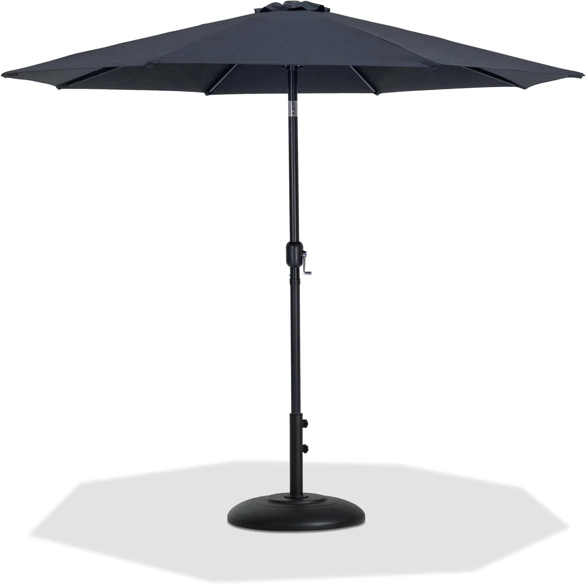 Fiji Water Resistant Fabric And Aluminum Patio Umbrella With Base Set