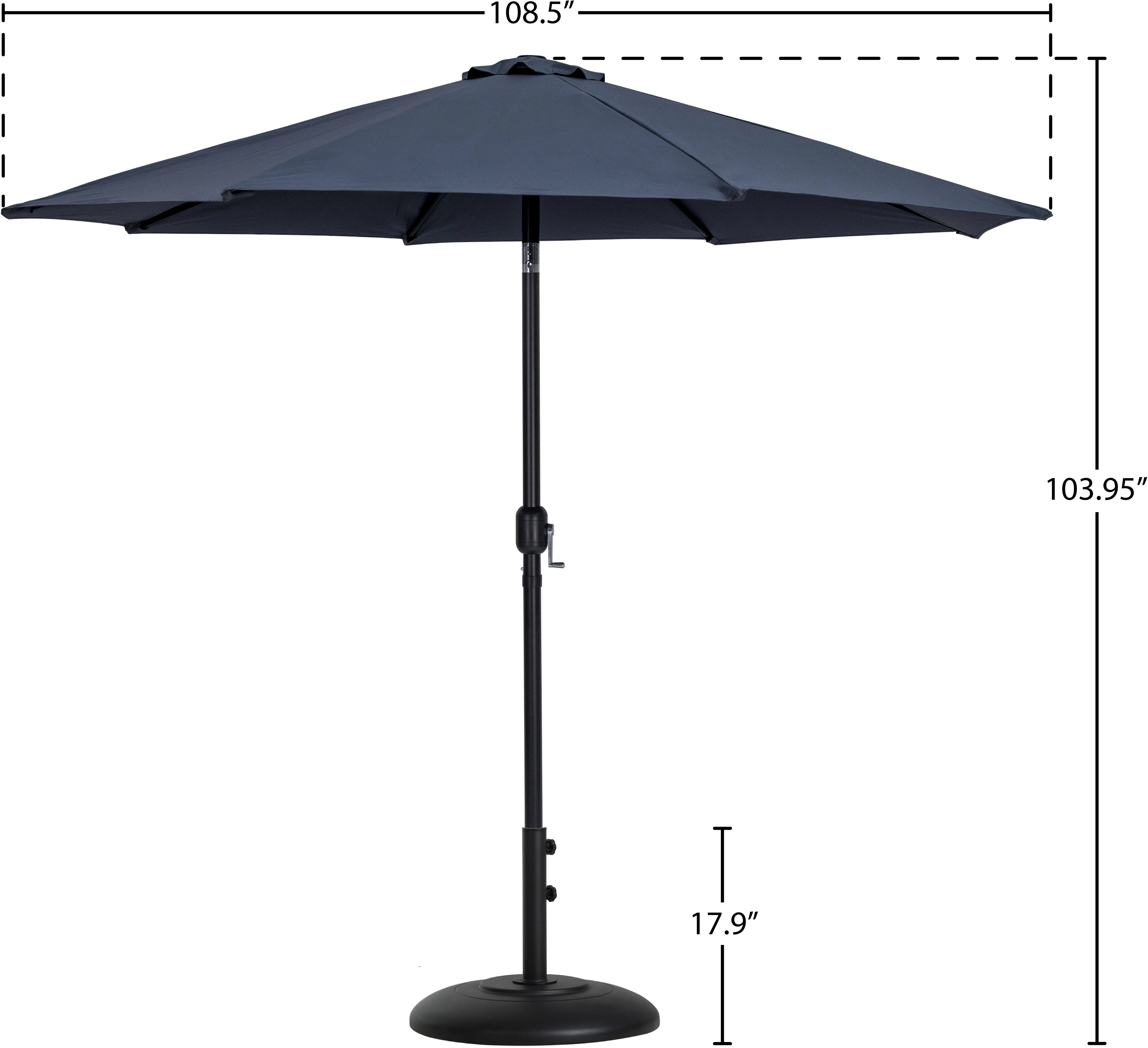 Fiji Water Resistant Fabric And Aluminum Patio Umbrella With Base Set - Image 32