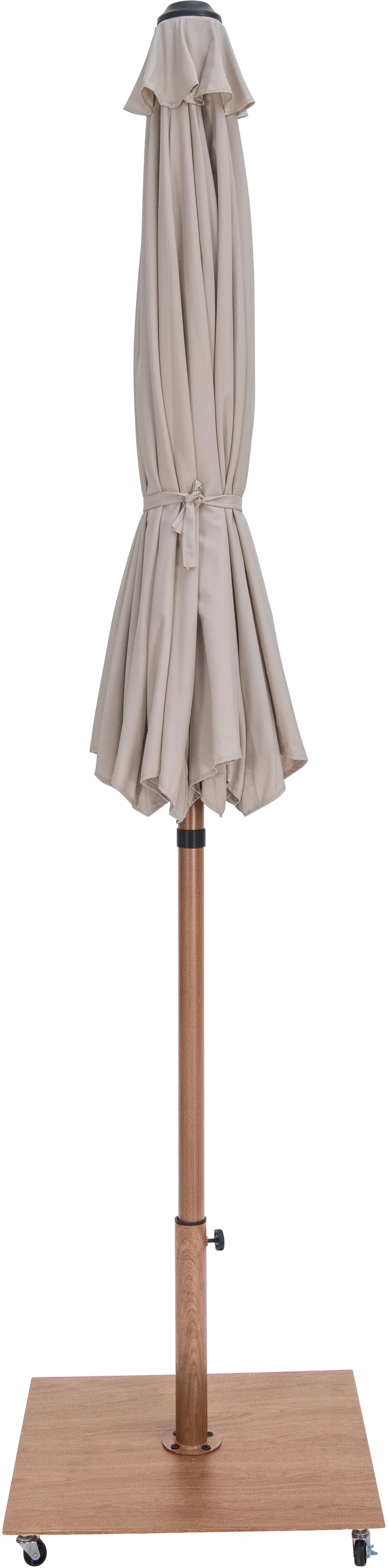 Fiji Water Resistant Fabric And Aluminum Patio Umbrella With Base Set - Image 75