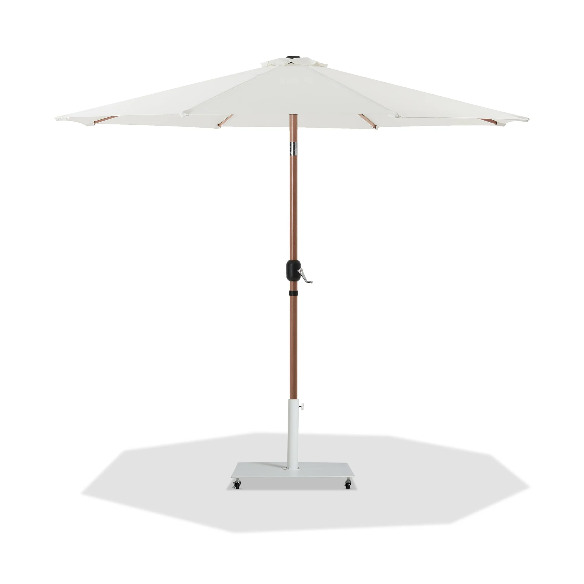 Fiji Water Resistant Fabric And Aluminum Patio Umbrella With Base Set - Image 21