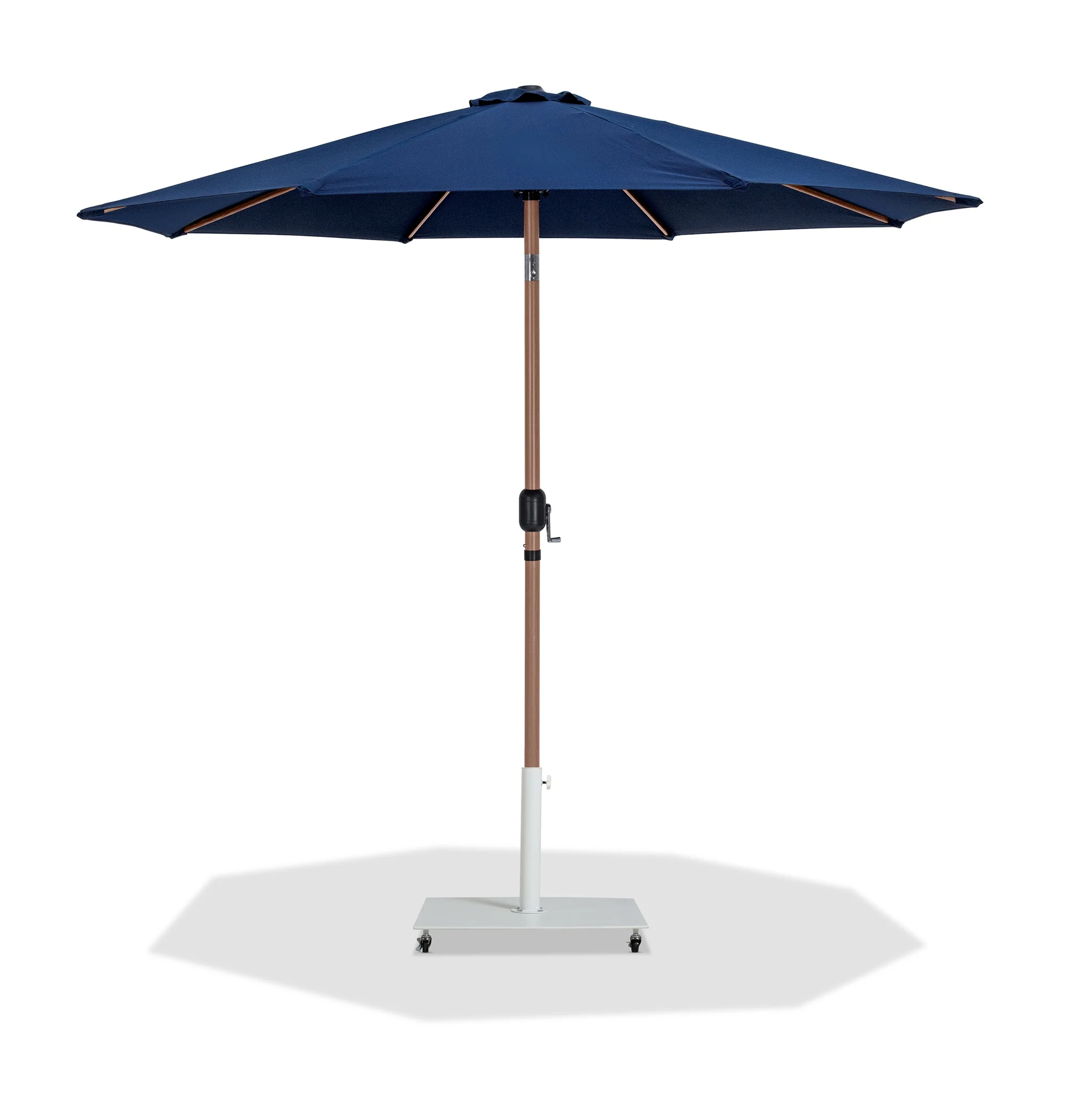 Fiji Water Resistant Fabric And Aluminum Patio Umbrella With Base Set - Image 41