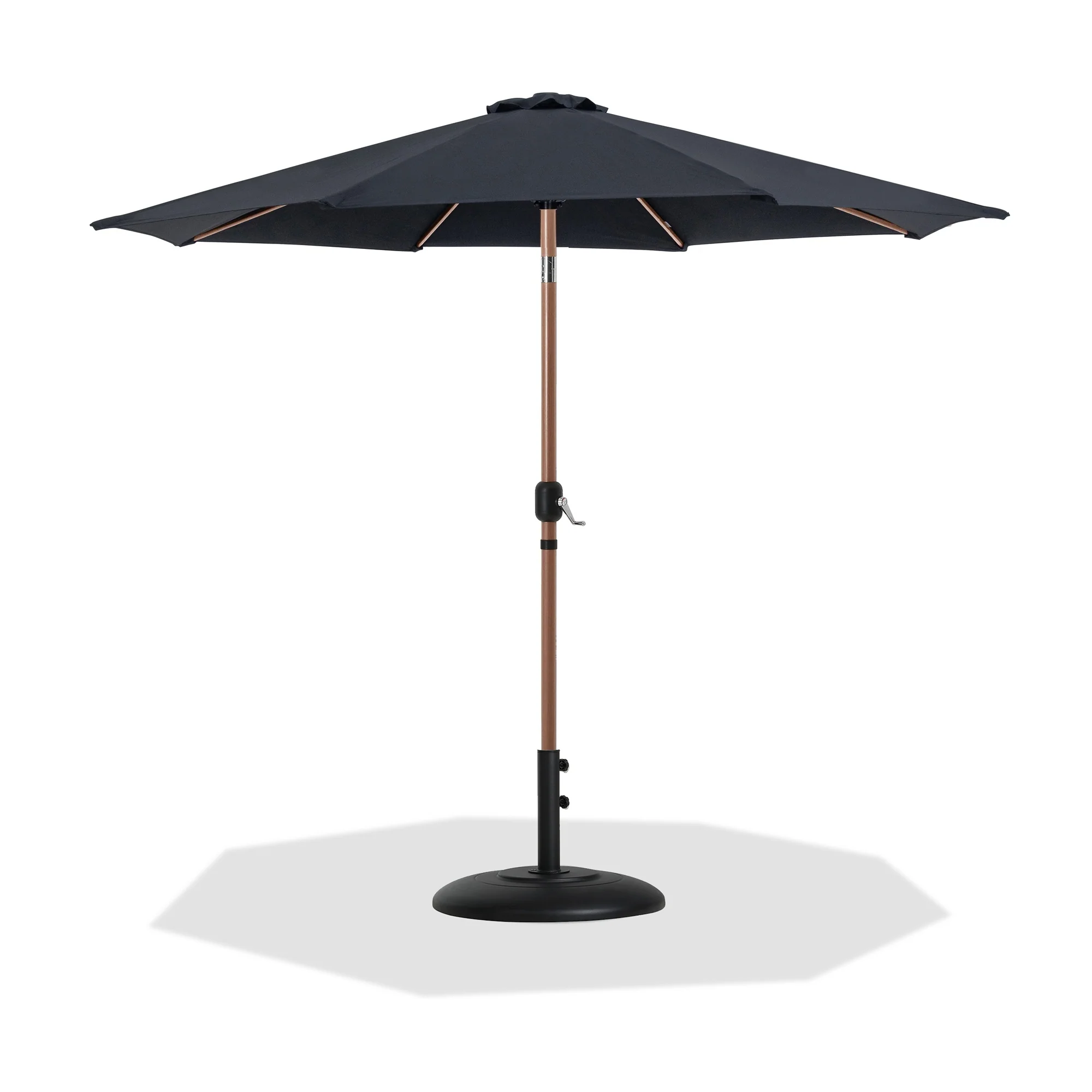 Fiji Water Resistant Fabric And Aluminum Patio Umbrella With Base Set