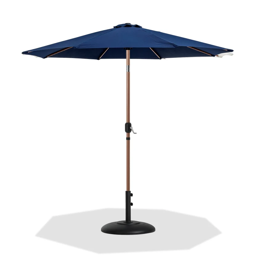 Fiji Water Resistant Fabric And Aluminum Patio Umbrella With Base Set - Image 35