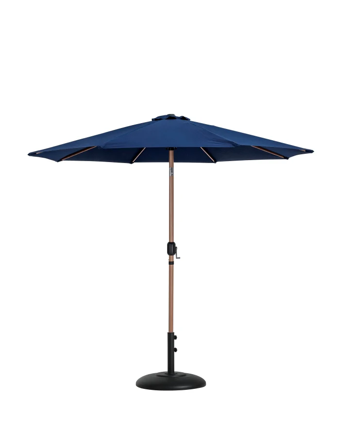 Fiji Water Resistant Fabric And Aluminum Patio Umbrella With Base Set - Image 37