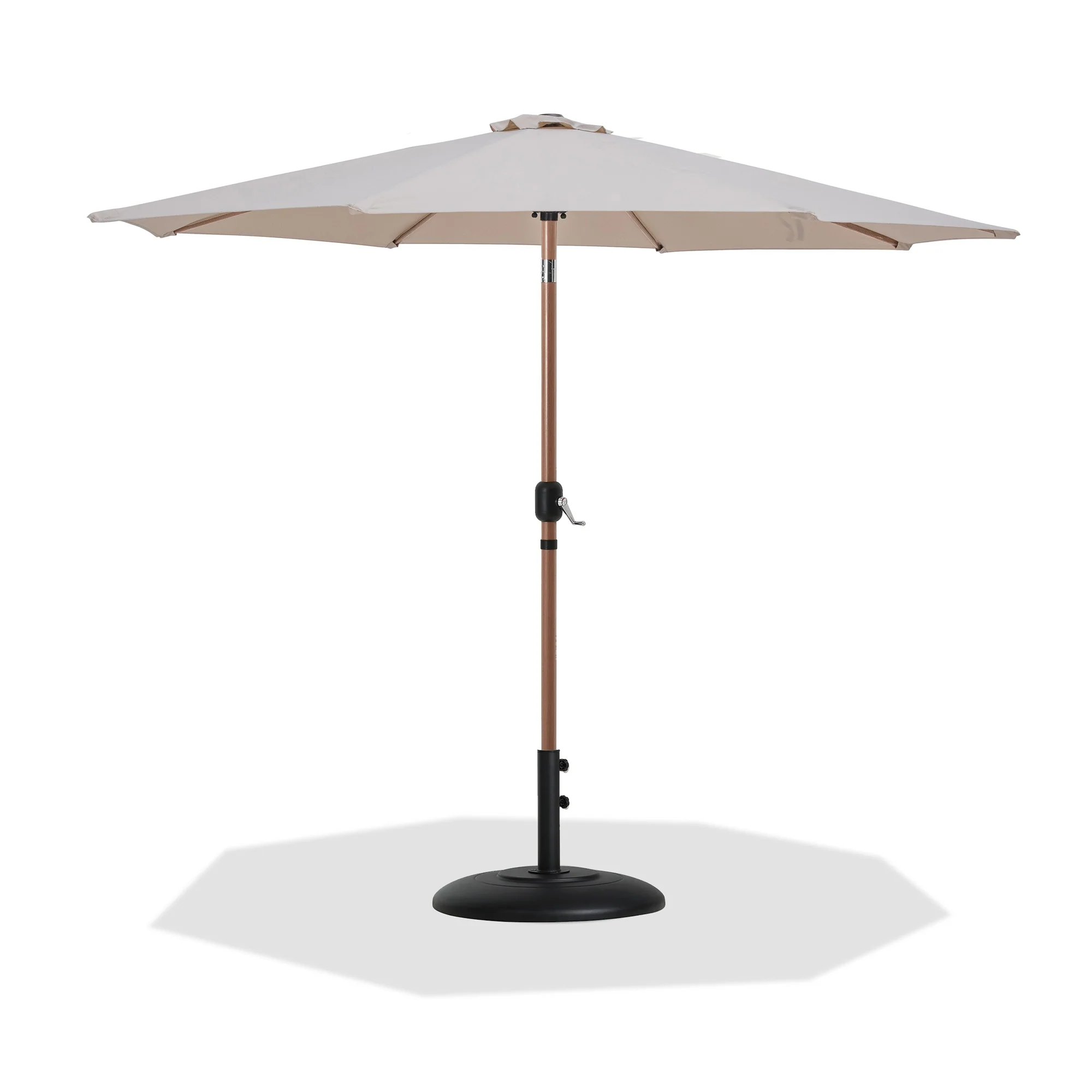 Fiji Water Resistant Fabric And Aluminum Patio Umbrella With Base Set - Image 53