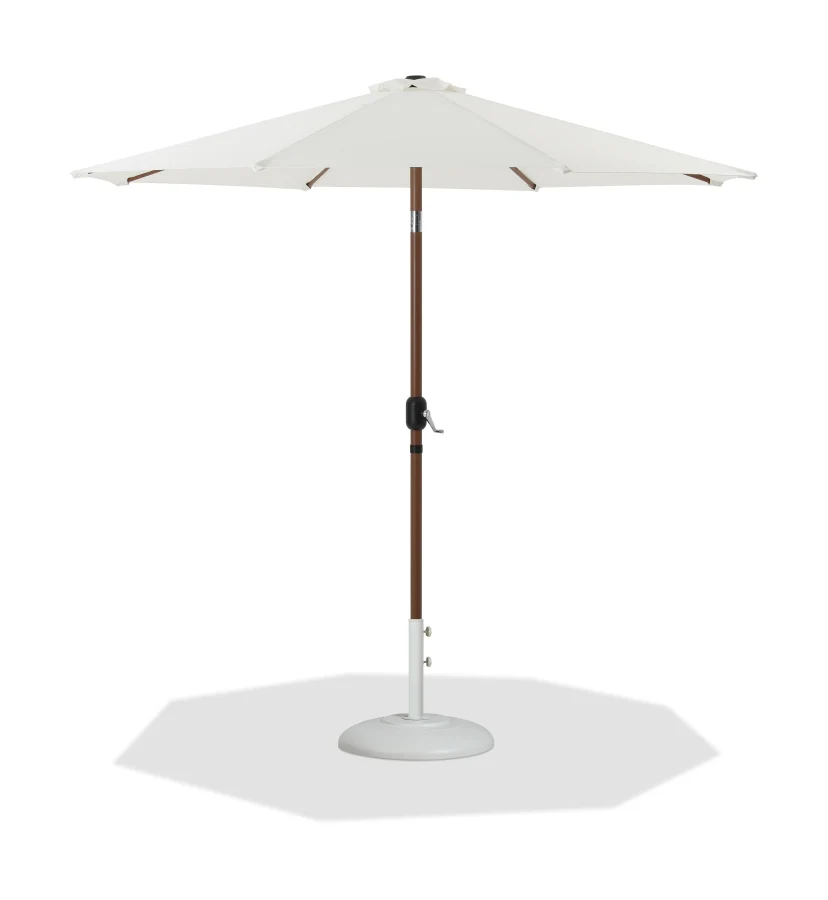 Fiji Water Resistant Fabric And Aluminum Patio Umbrella With Base Set - Image 17