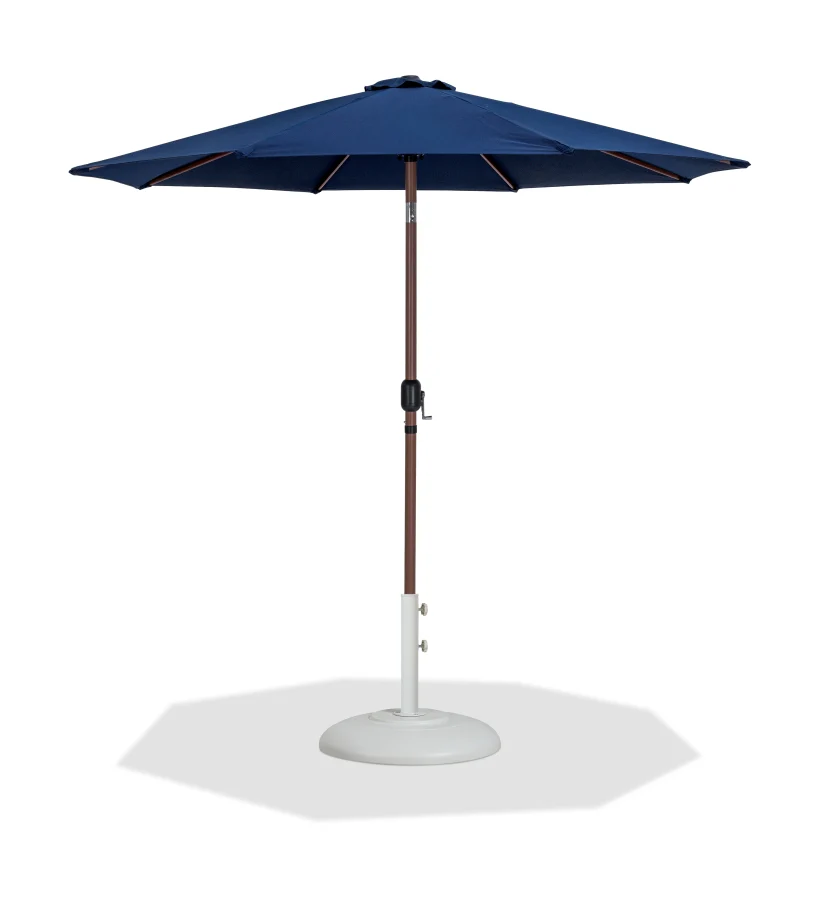 Fiji Water Resistant Fabric And Aluminum Patio Umbrella With Base Set - Image 35