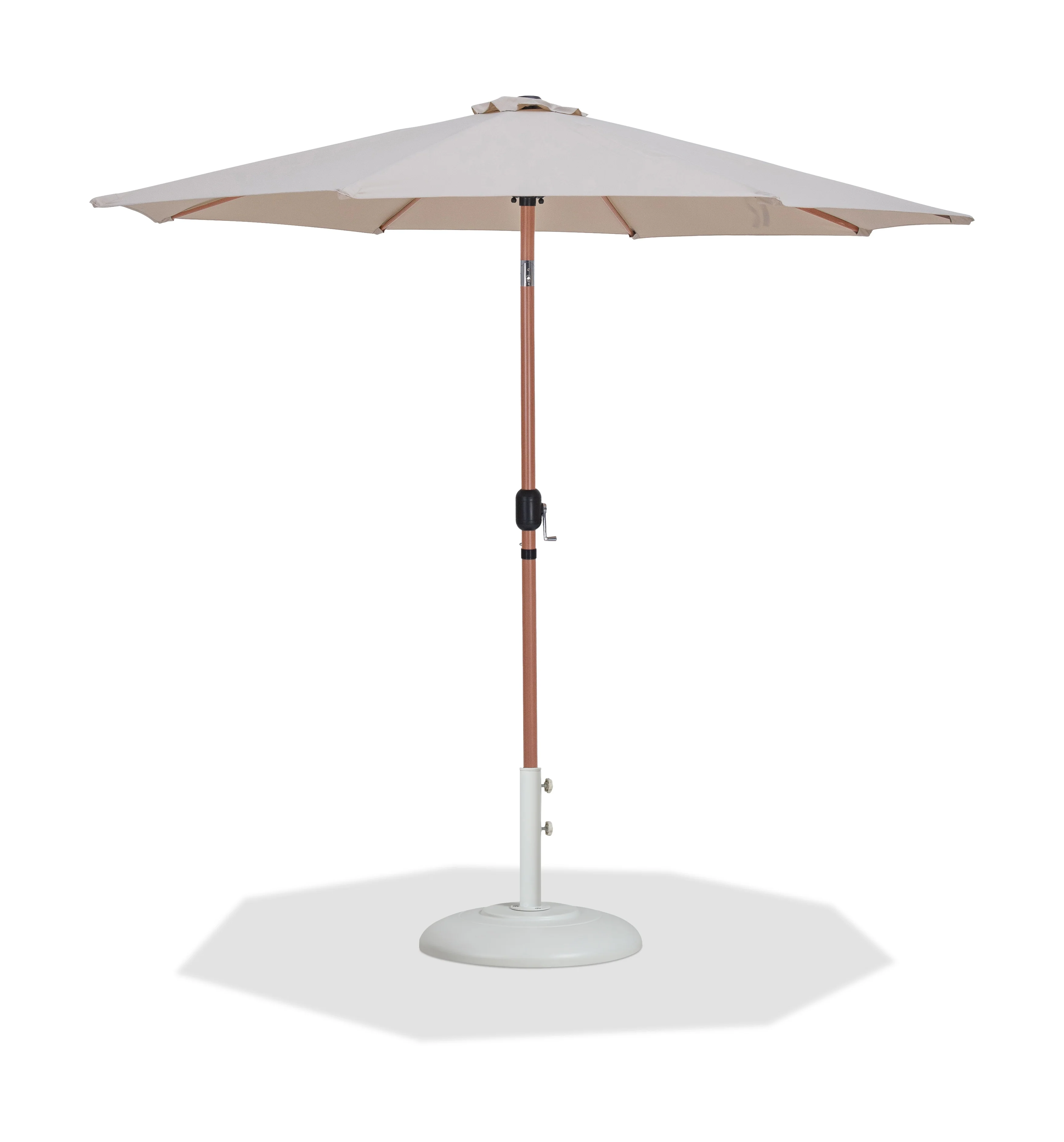 Fiji Water Resistant Fabric And Aluminum Patio Umbrella With Base Set - Image 51