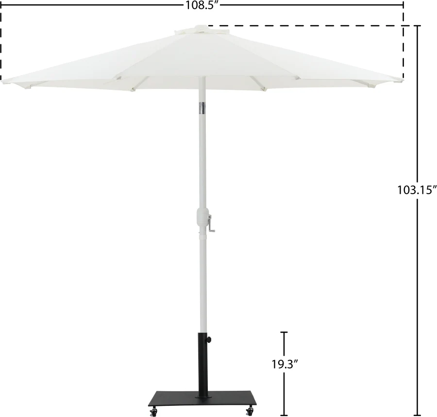 Fiji Water Resistant Fabric And Aluminum Patio Umbrella With Base Set - Image 59