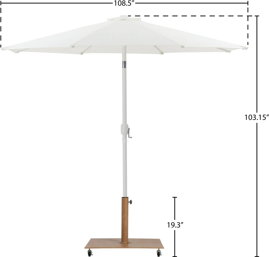 Fiji Water Resistant Fabric And Aluminum Patio Umbrella With Base Set - Image 59