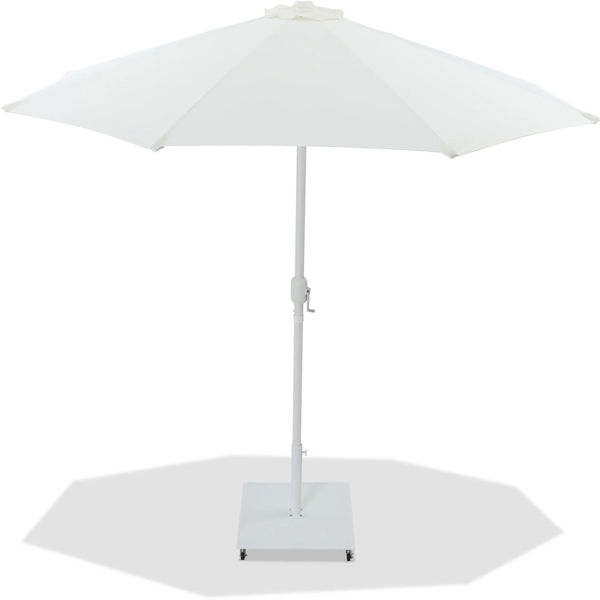 Fiji Water Resistant Fabric And Aluminum Patio Umbrella With Base Set - Image 41