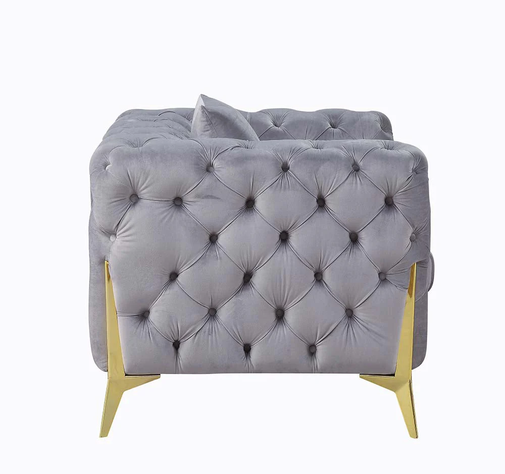 Finick Velvet Sofa - Image 4