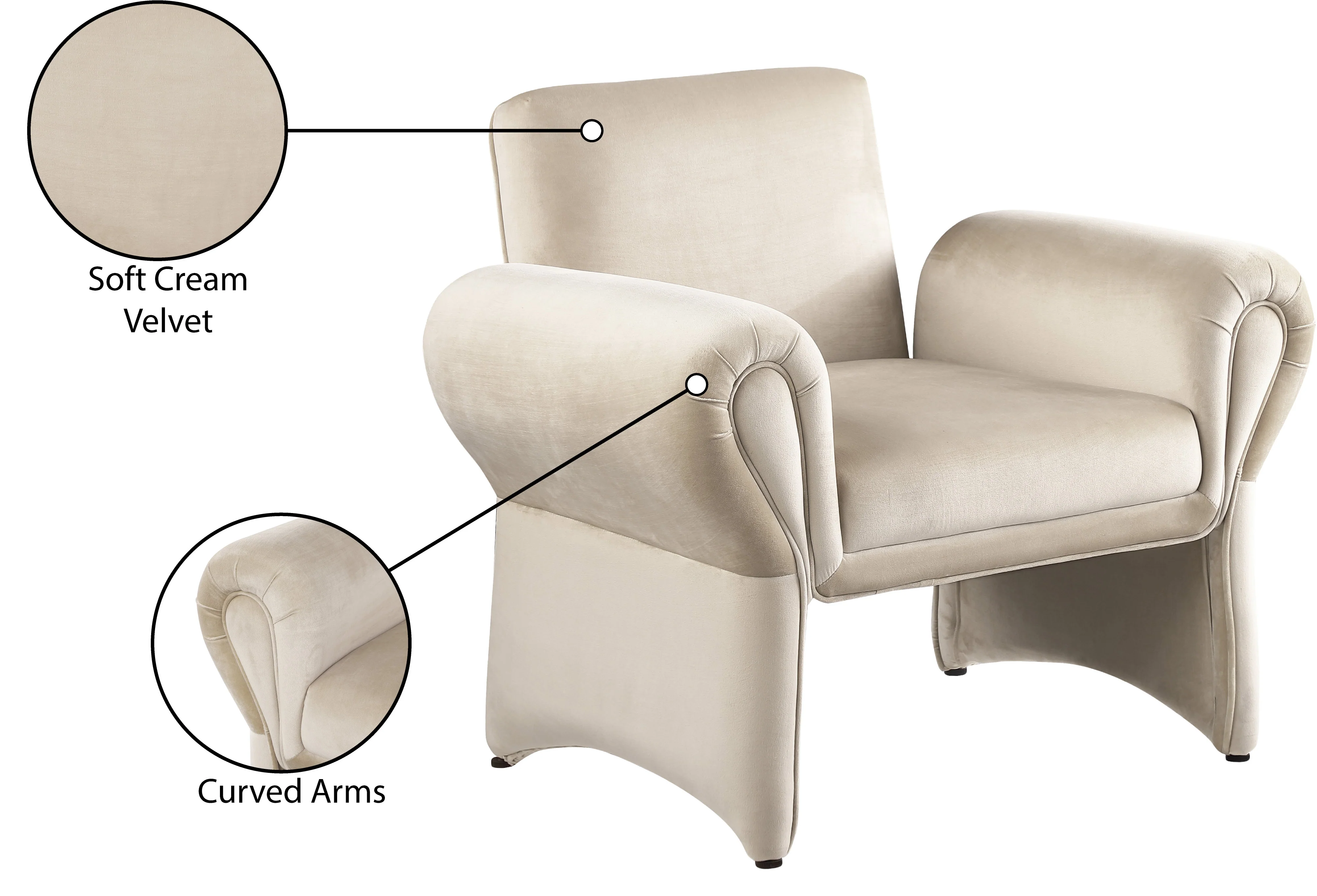 Fleurette Velvet Upholstered Accent Chair - Image 18