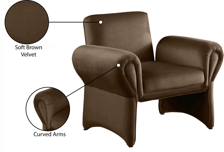 Fleurette Velvet Upholstered Accent Chair - Image 27