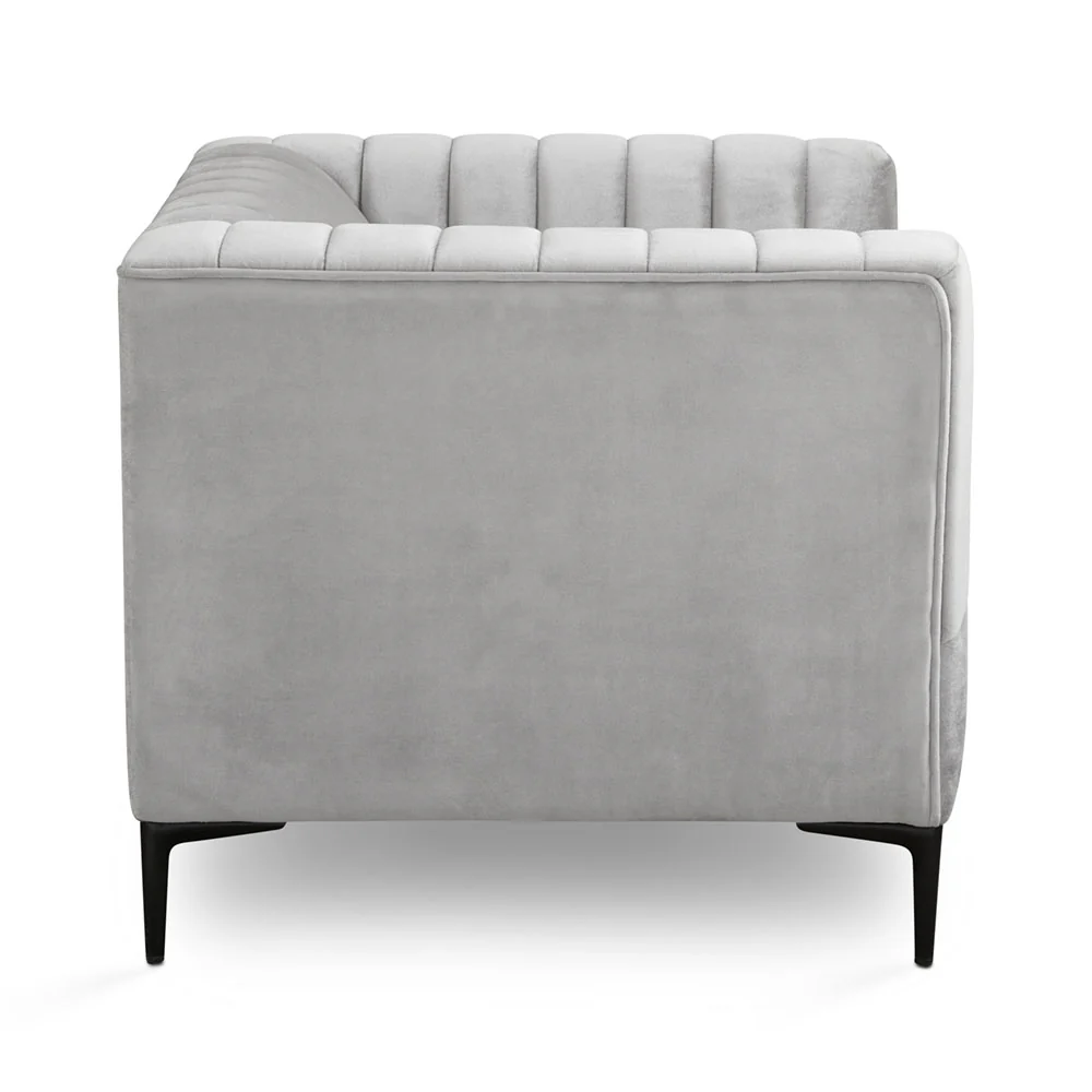 Florian Accent Chair: Grey Velvet - Image 4