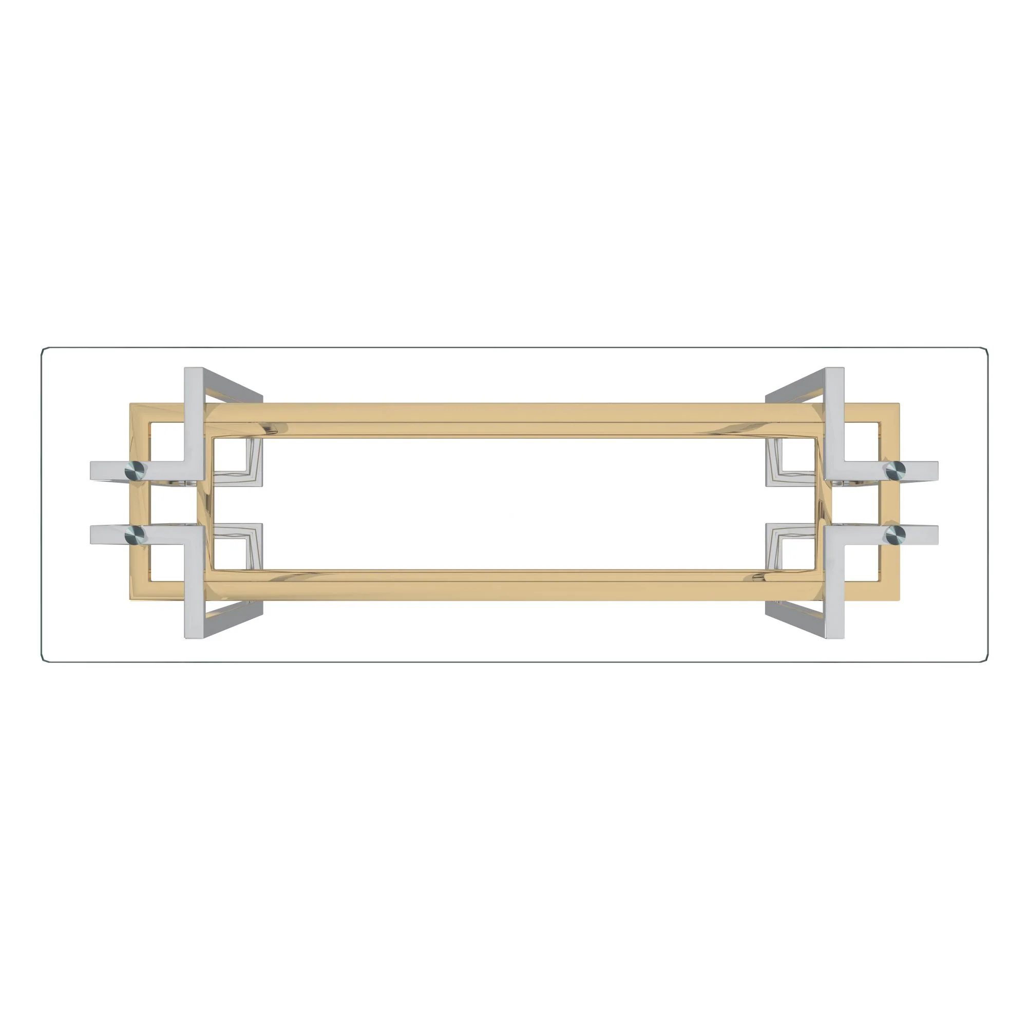 Florina Console Table in Silver and Gold - Image 5