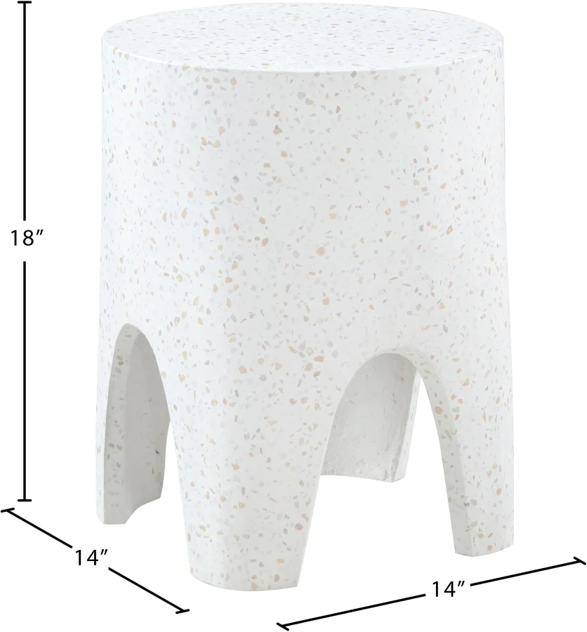 Foligno Marble Finish Indoor / Outdoor Concrete End Table - Image 15
