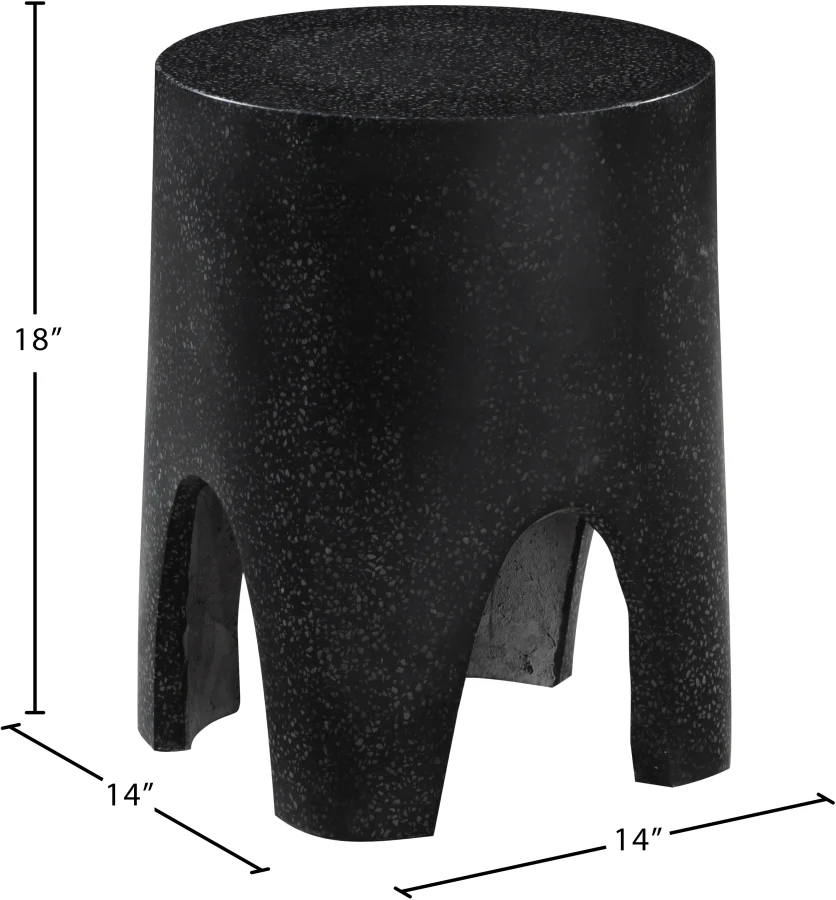 Foligno Marble Finish Indoor / Outdoor Concrete End Table - Image 7