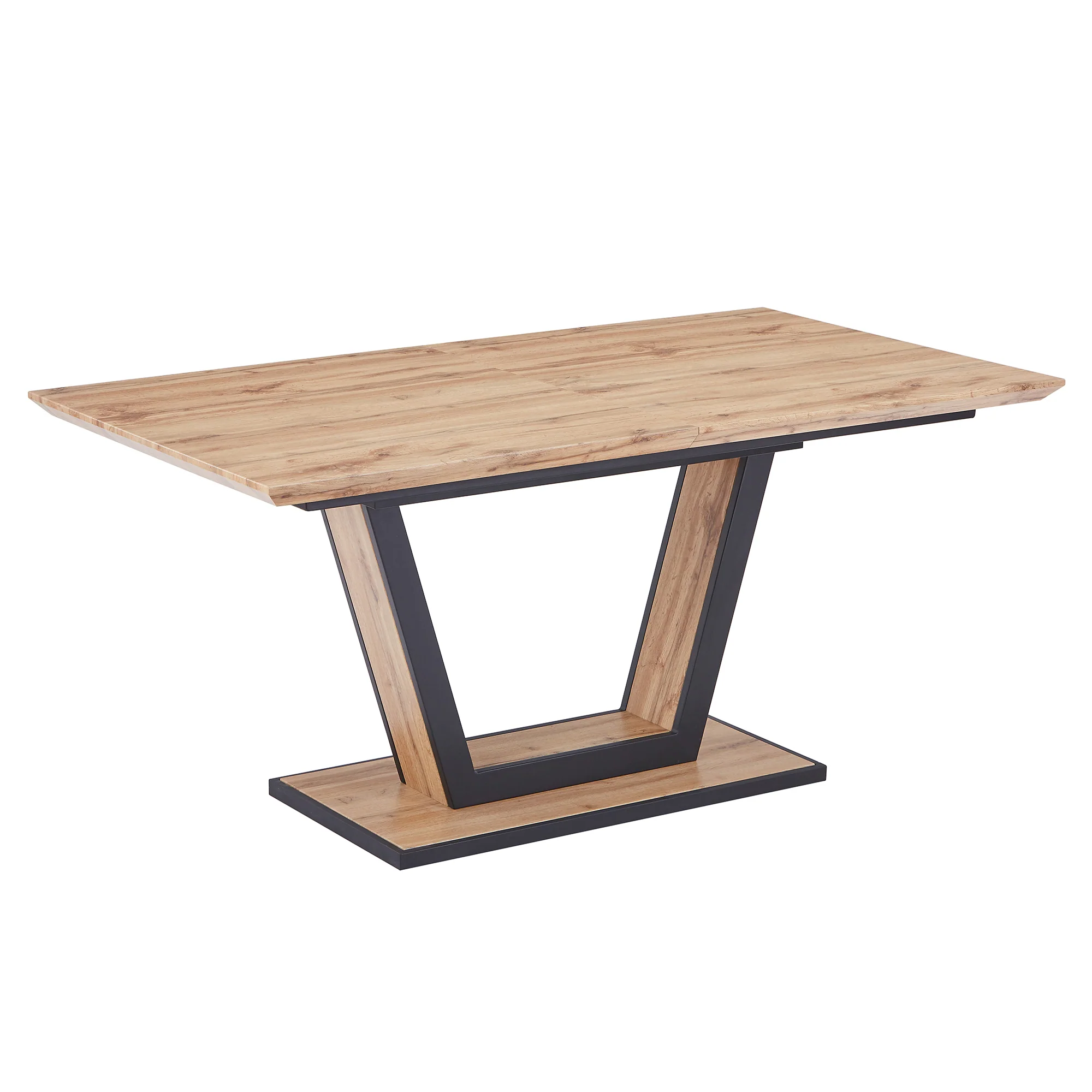 Forna/Brodi 7pc Dining Set in Natural Table with Beige Chair - Image 3