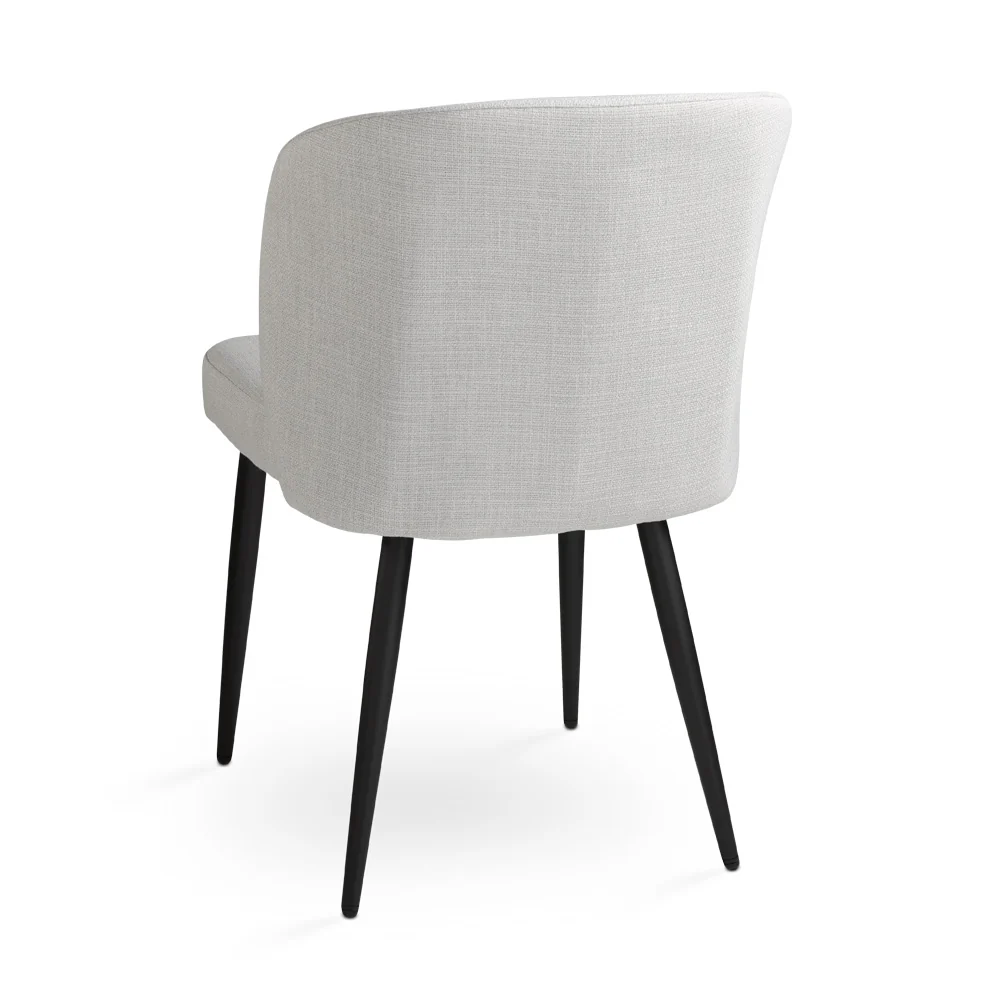Fortina Dining Chair: Light Grey Linen - Image 4