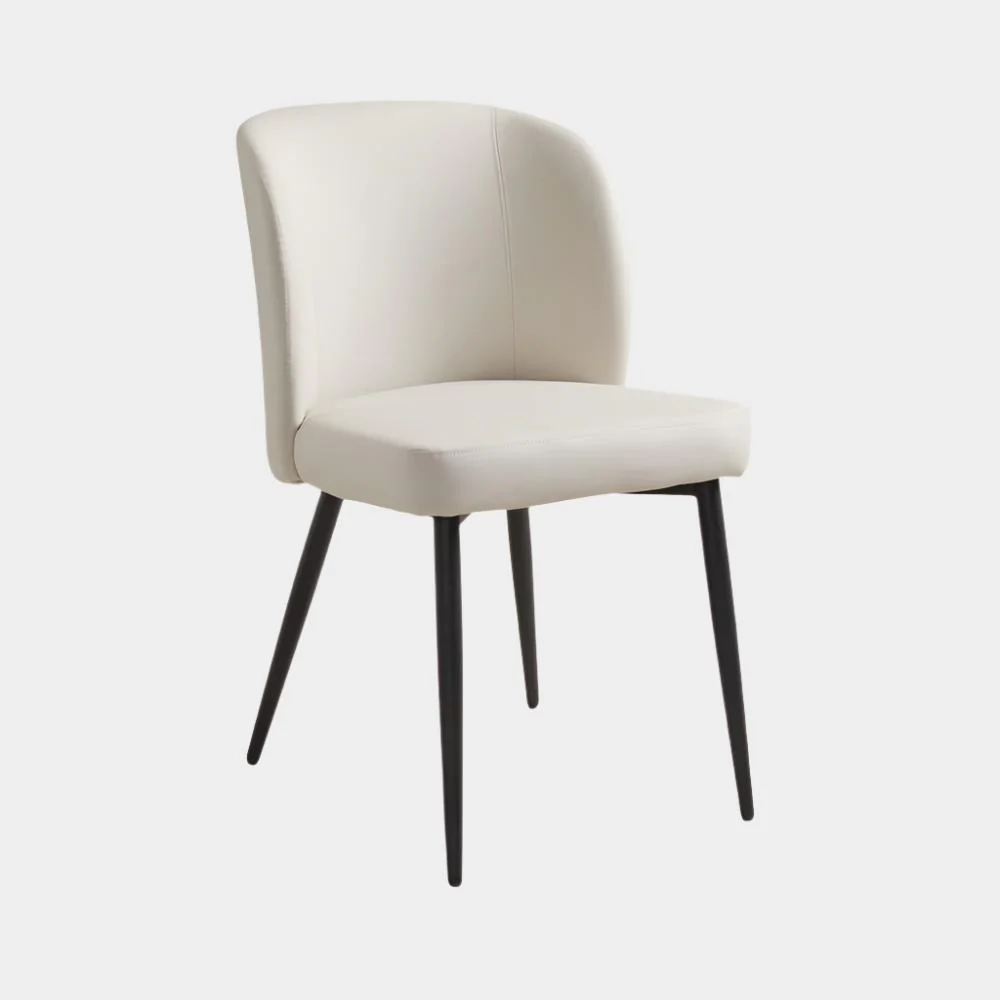 Fortina Dining Chair Taupe Leatherette