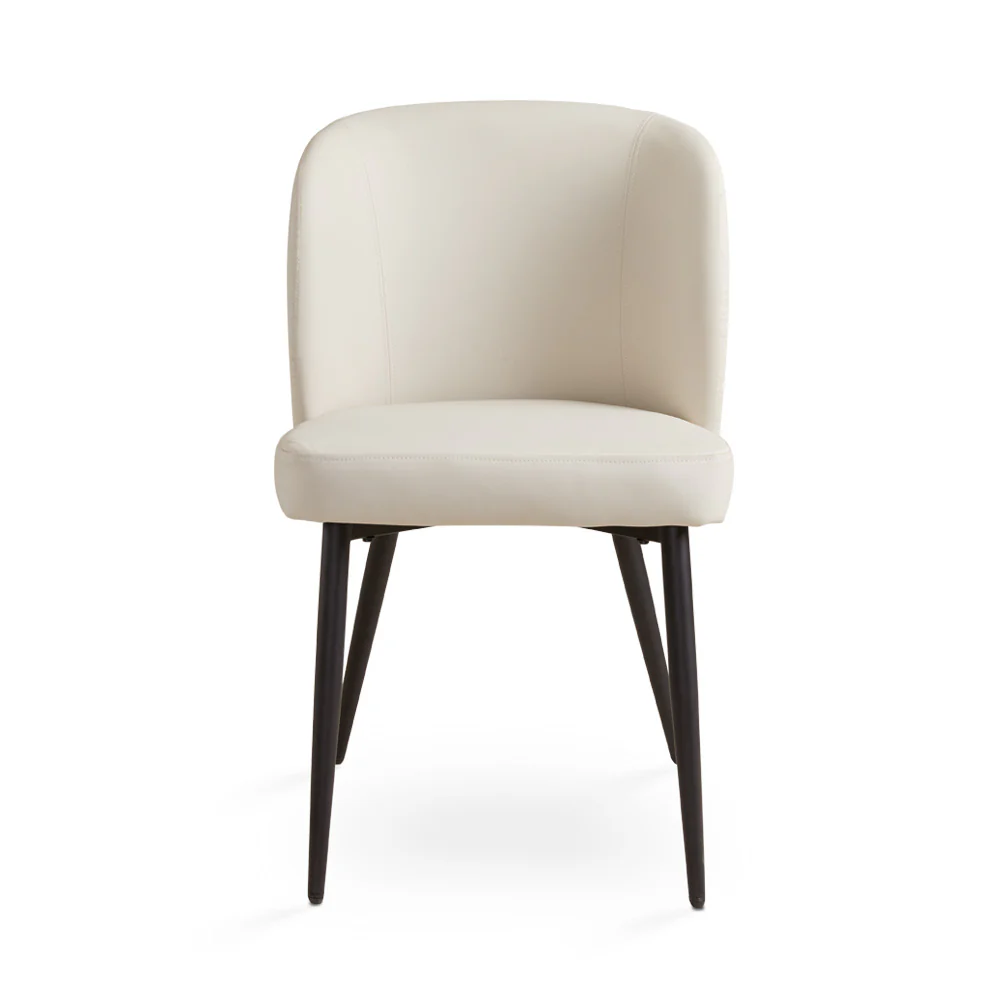 Fortina Dining Chair Taupe Leatherette - Image 3