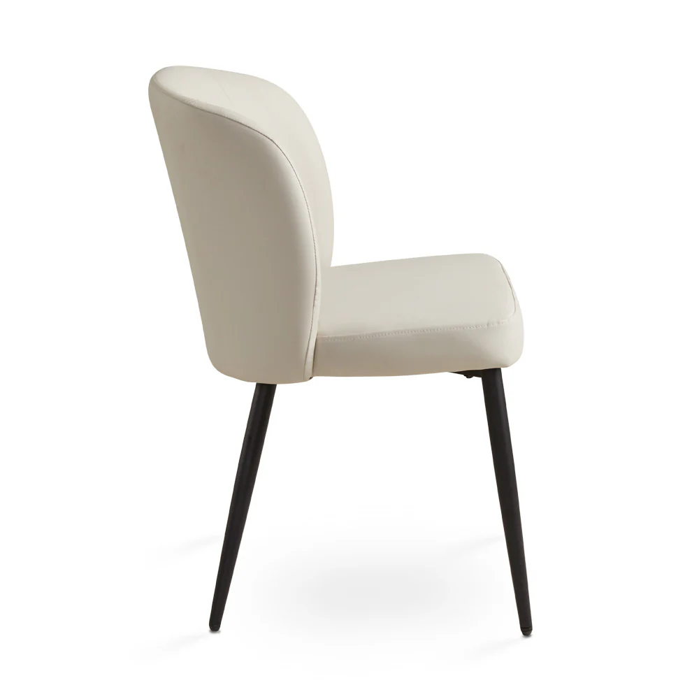 Fortina Dining Chair Taupe Leatherette - Image 4