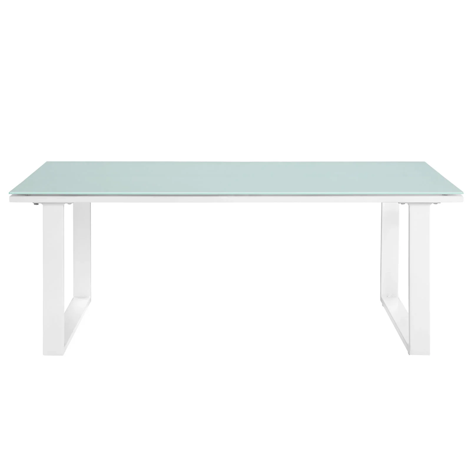 Fortuna Outdoor Patio Coffee Table in White - Image 2