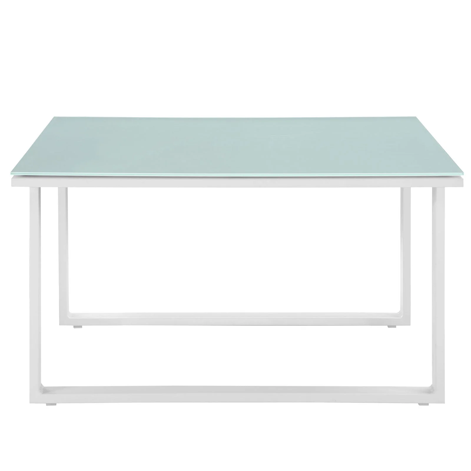 Fortuna Outdoor Patio Side Table in White - Image 3