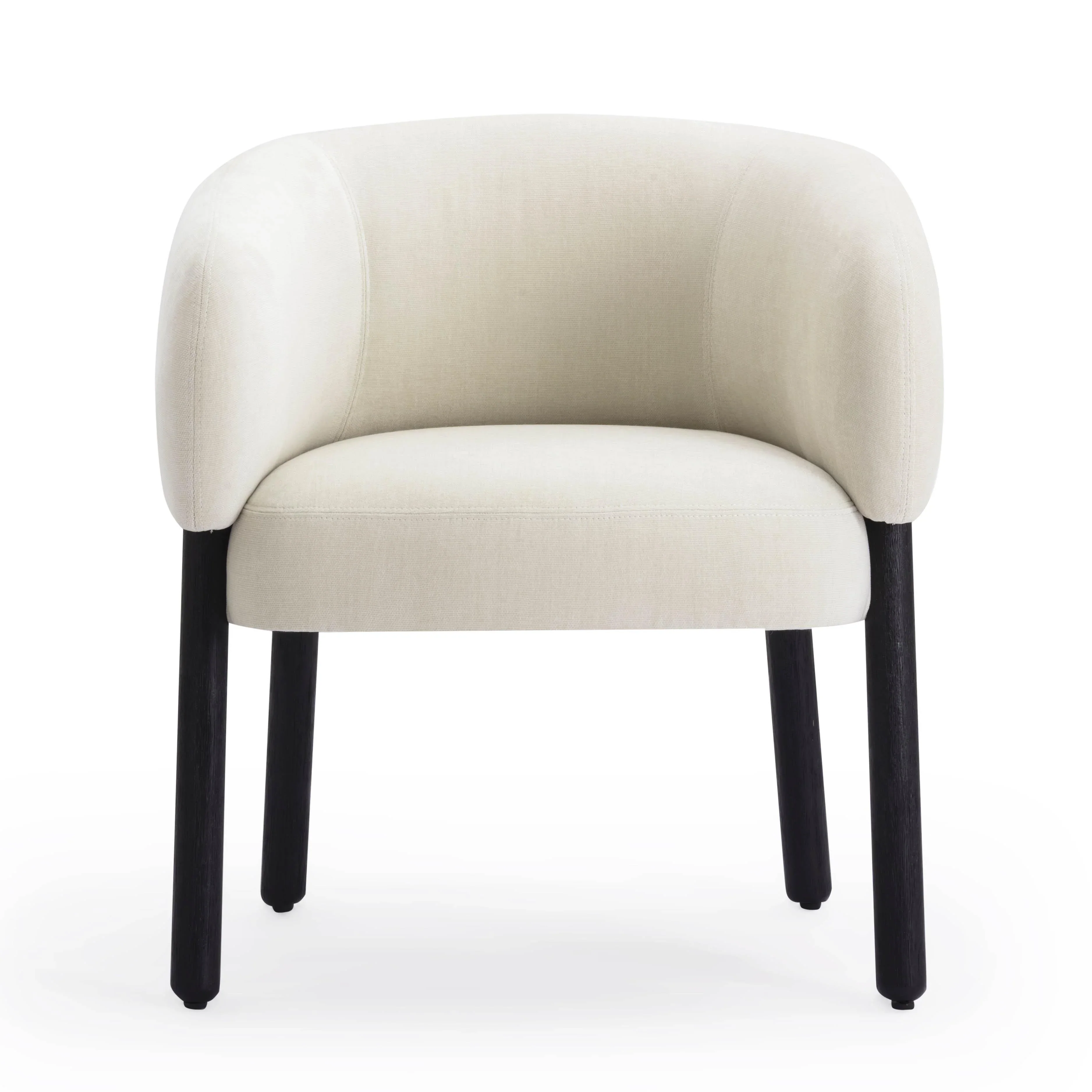 Foxy Cream Performance Basketweave Chenille Accent Chair - Image 3
