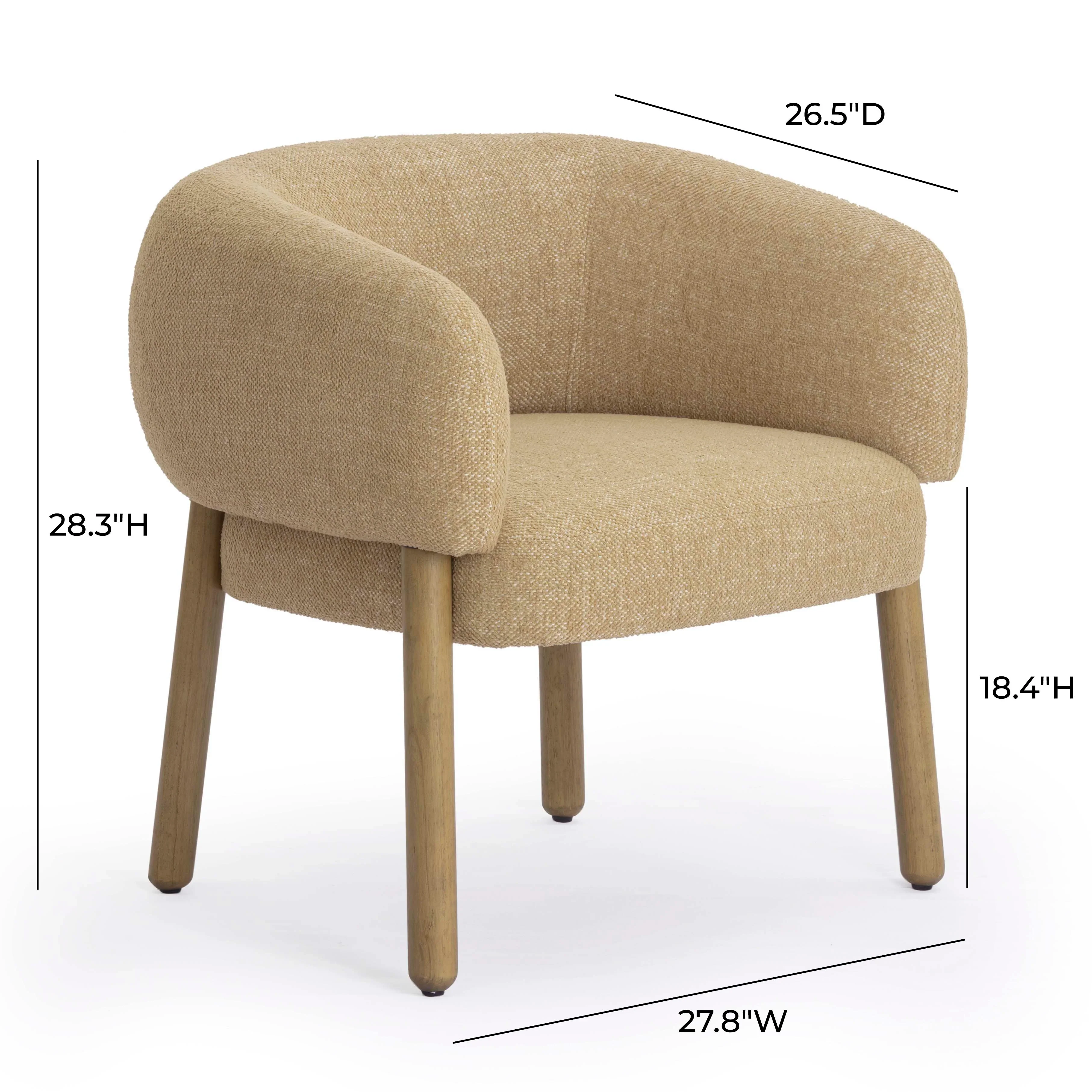 Foxy Textured Performance Fabric Accent Chair - Image 6