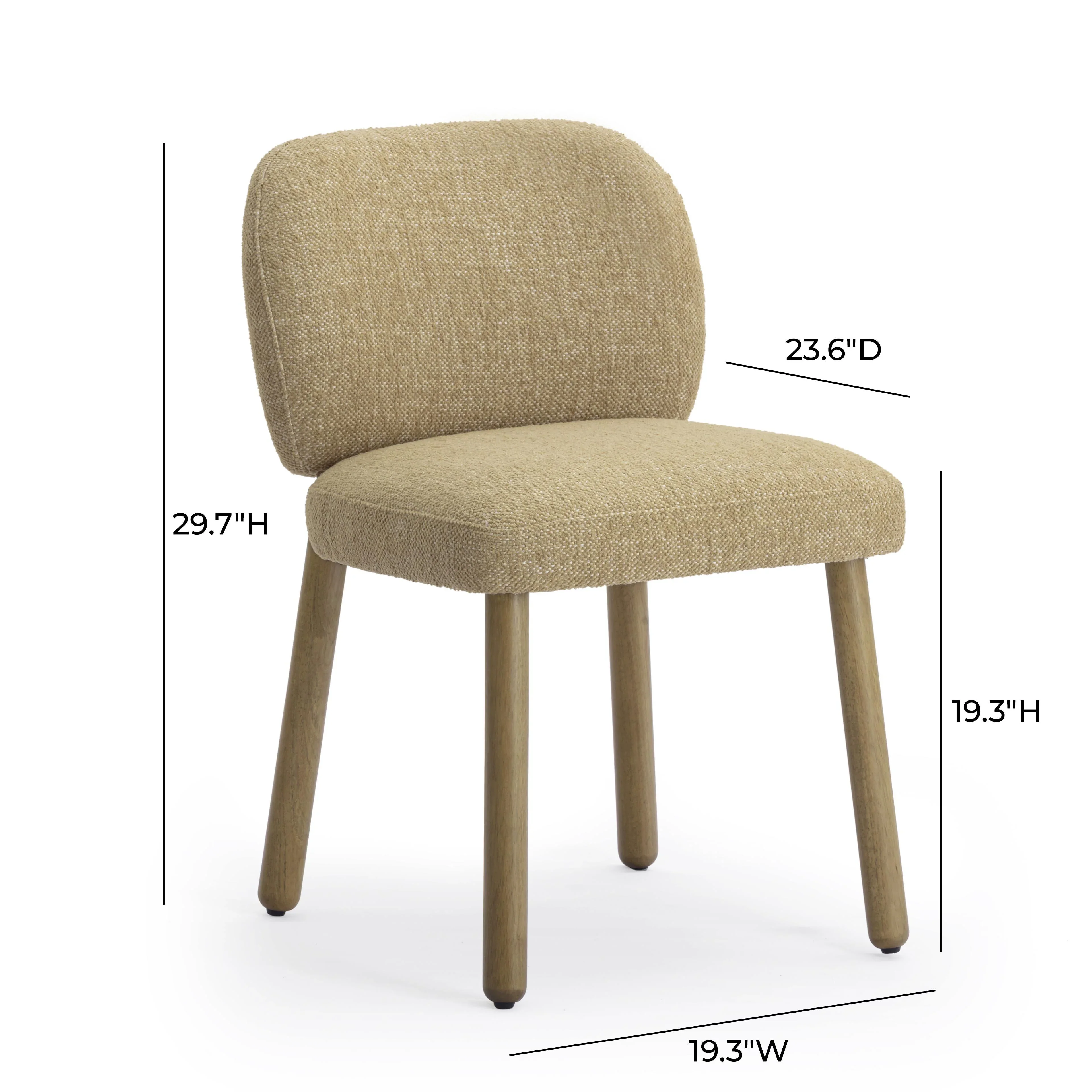 Foxy Textured Performance Fabric Dining Chair - Image 7