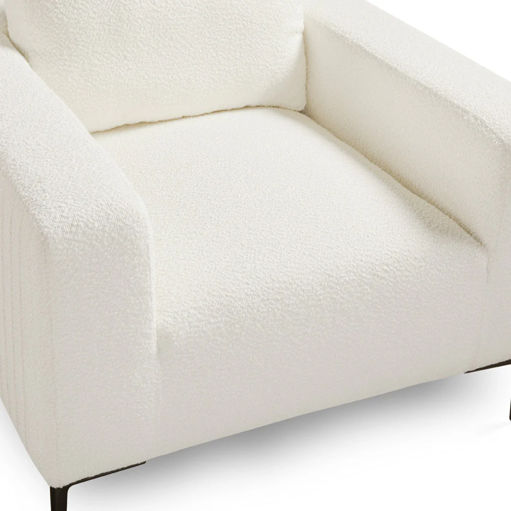 Franco Accent Chair White Boucle - Image 5