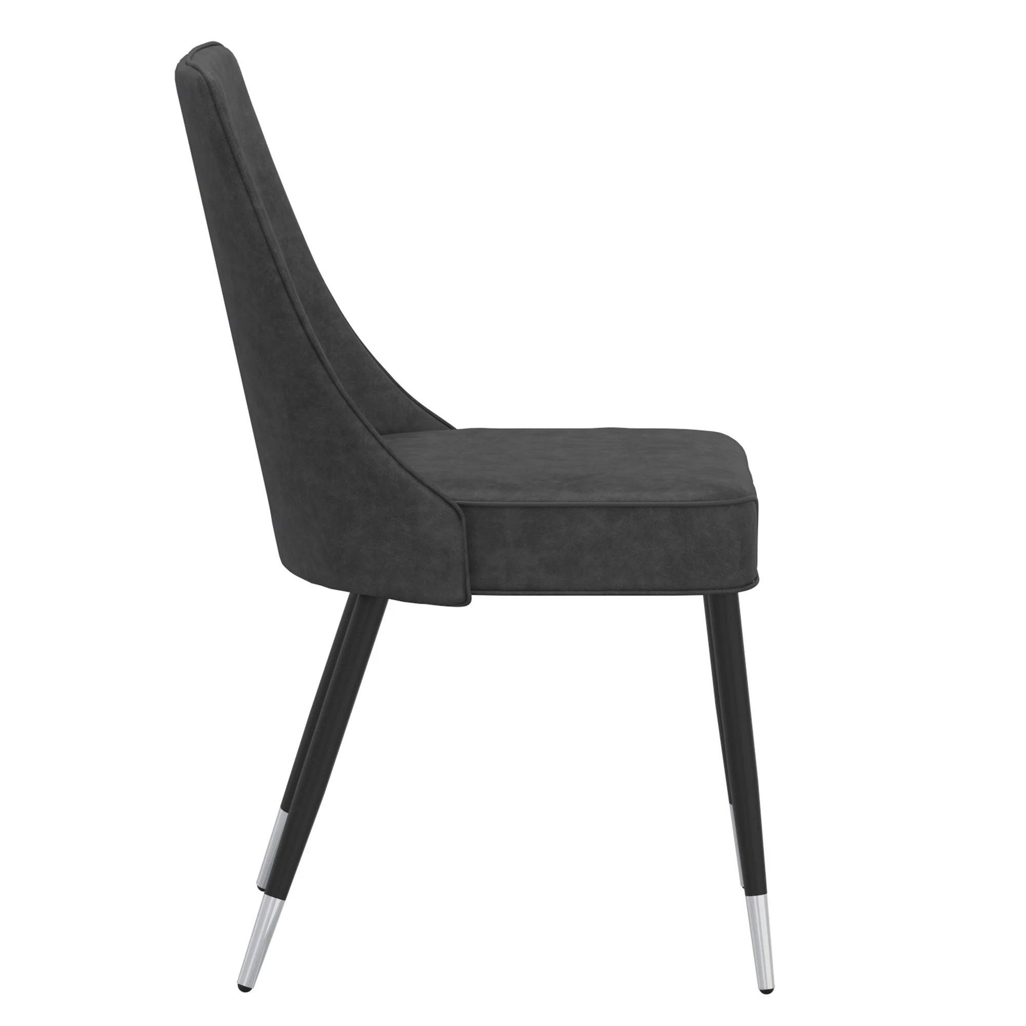Franco/Silvano 5pc Dining Set in Black with Vintage Grey Chair - Image 9