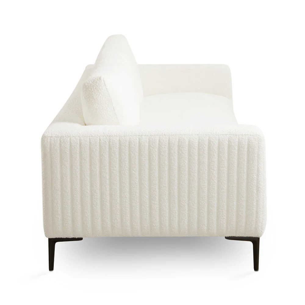 Franco Sofa White Boucle - Image 4
