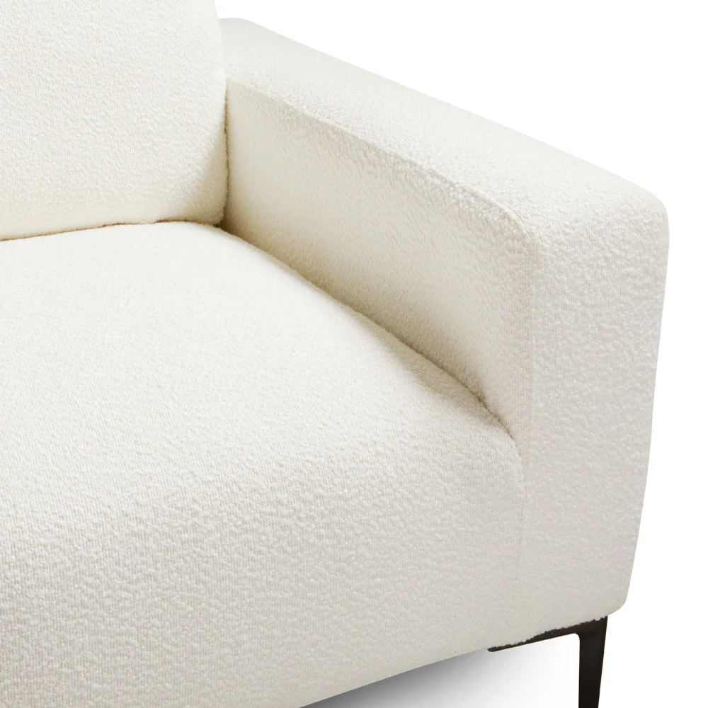 Franco Sofa White Boucle - Image 5