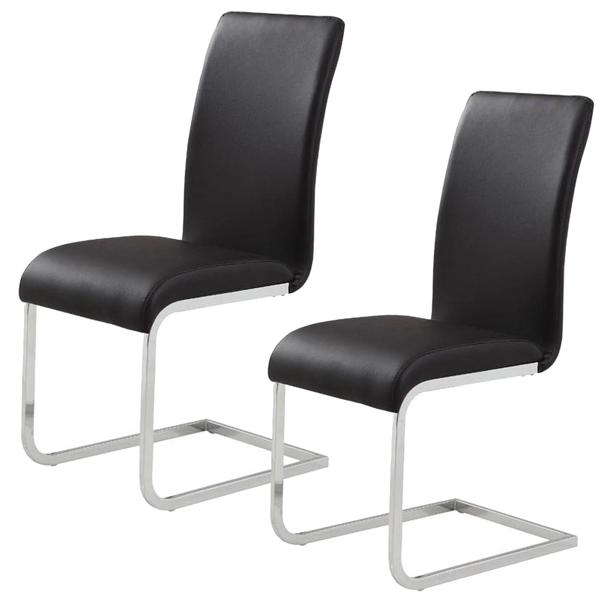 Frankfurt/Maxim 5pc Dining Set in Chrome with Black Chair - Image 9