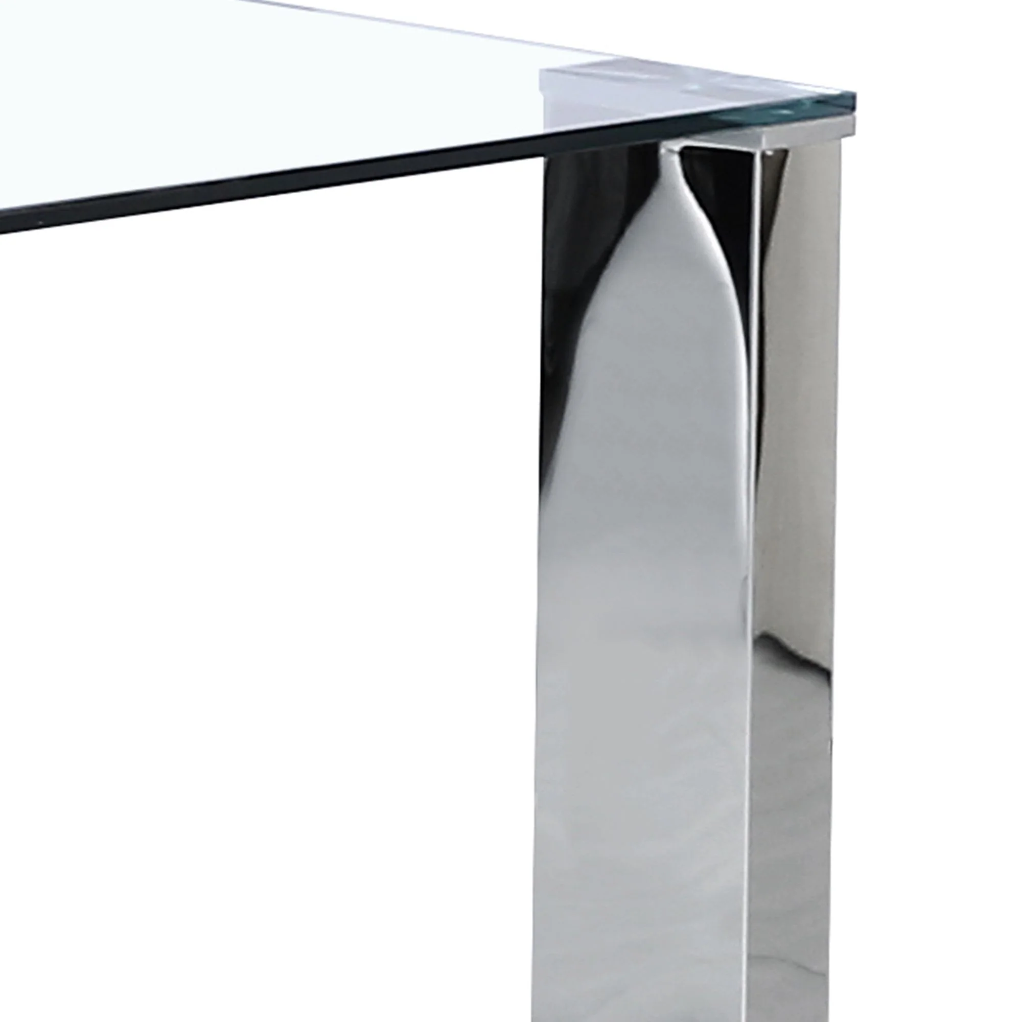 Frankfurt/Maxim 5pc Dining Set in Chrome with Grey Chair - Image 5