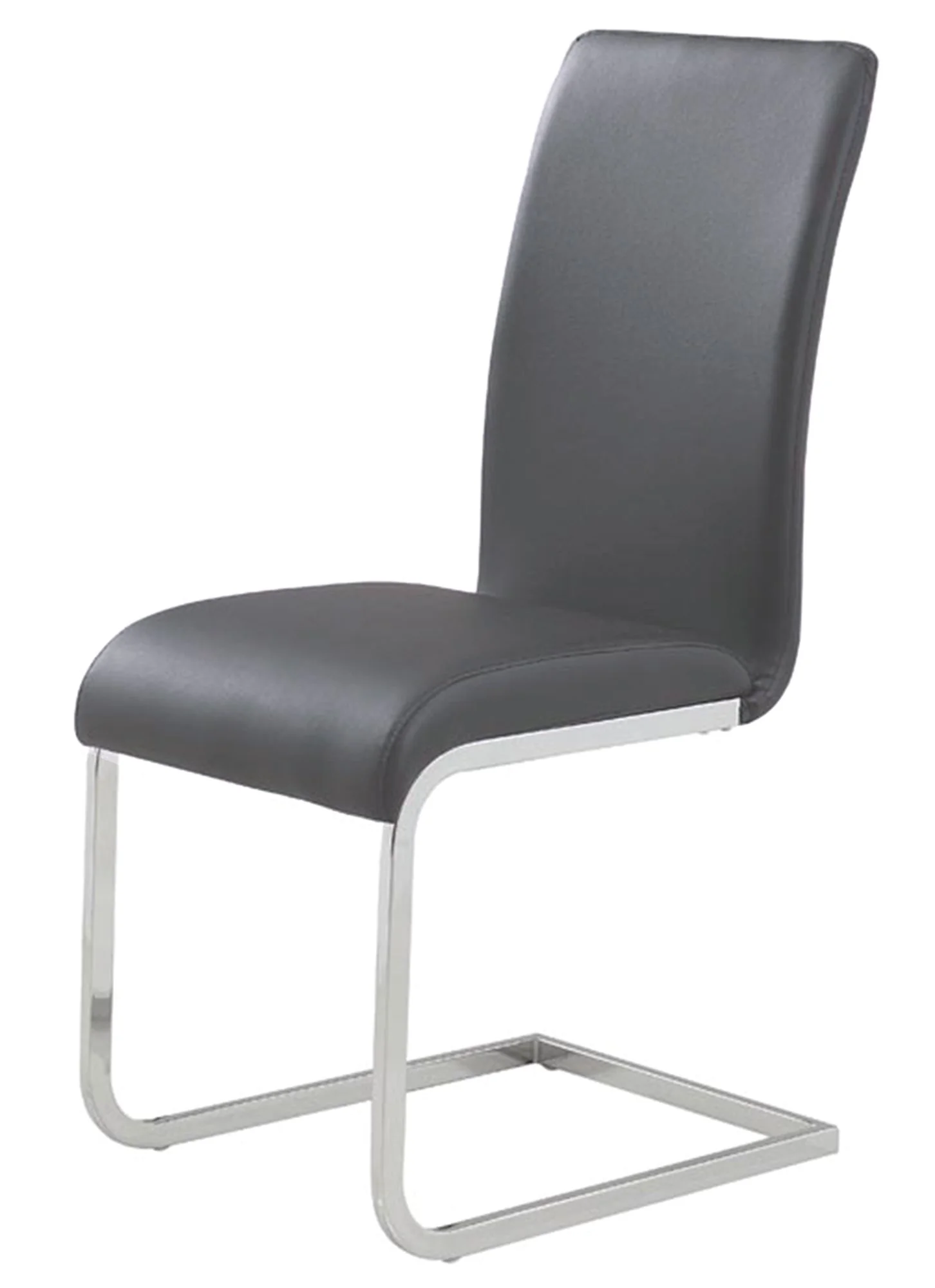 Frankfurt/Maxim 5pc Dining Set in Chrome with Grey Chair - Image 7