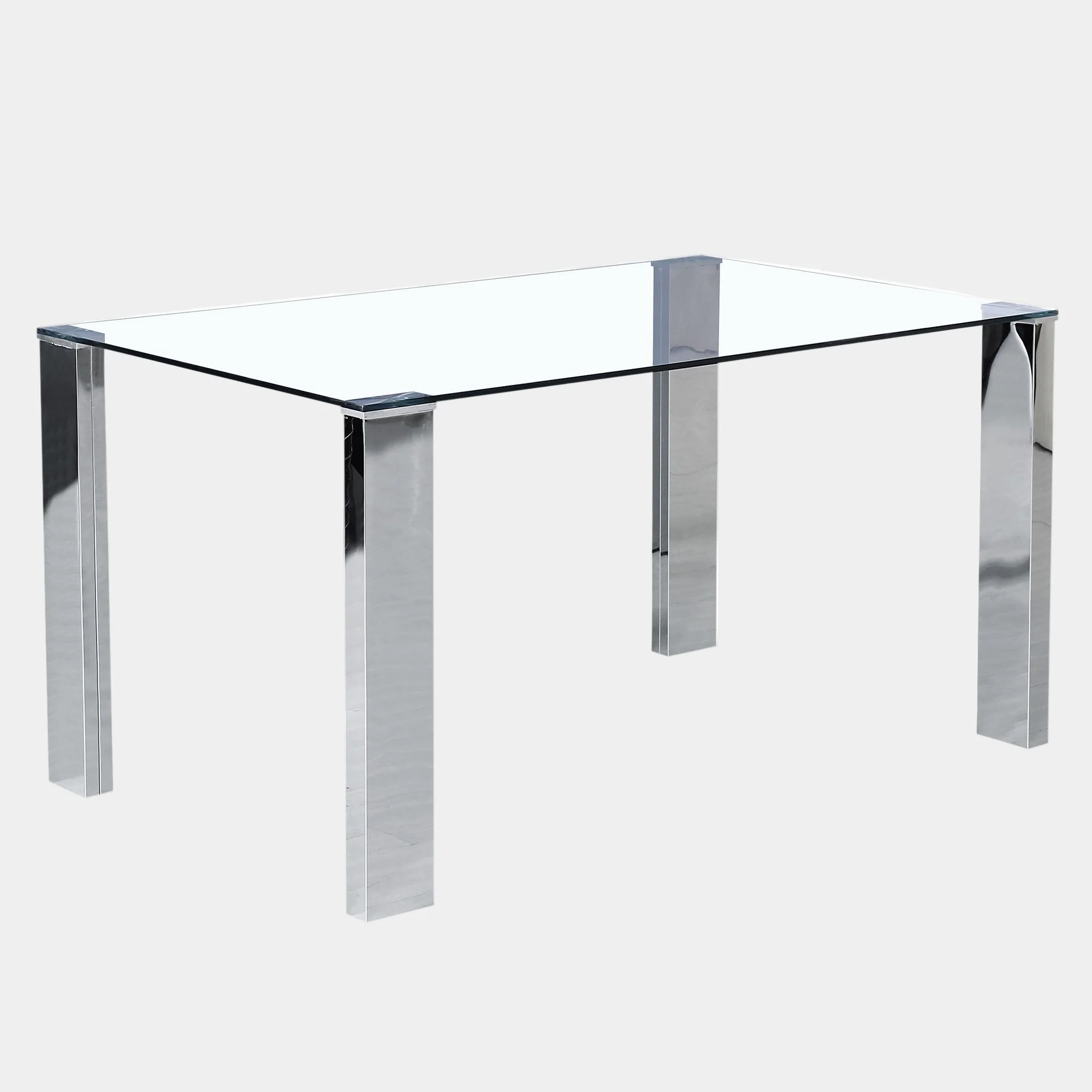 Frankfurt Rectangular Dining Table in Stainless Steel