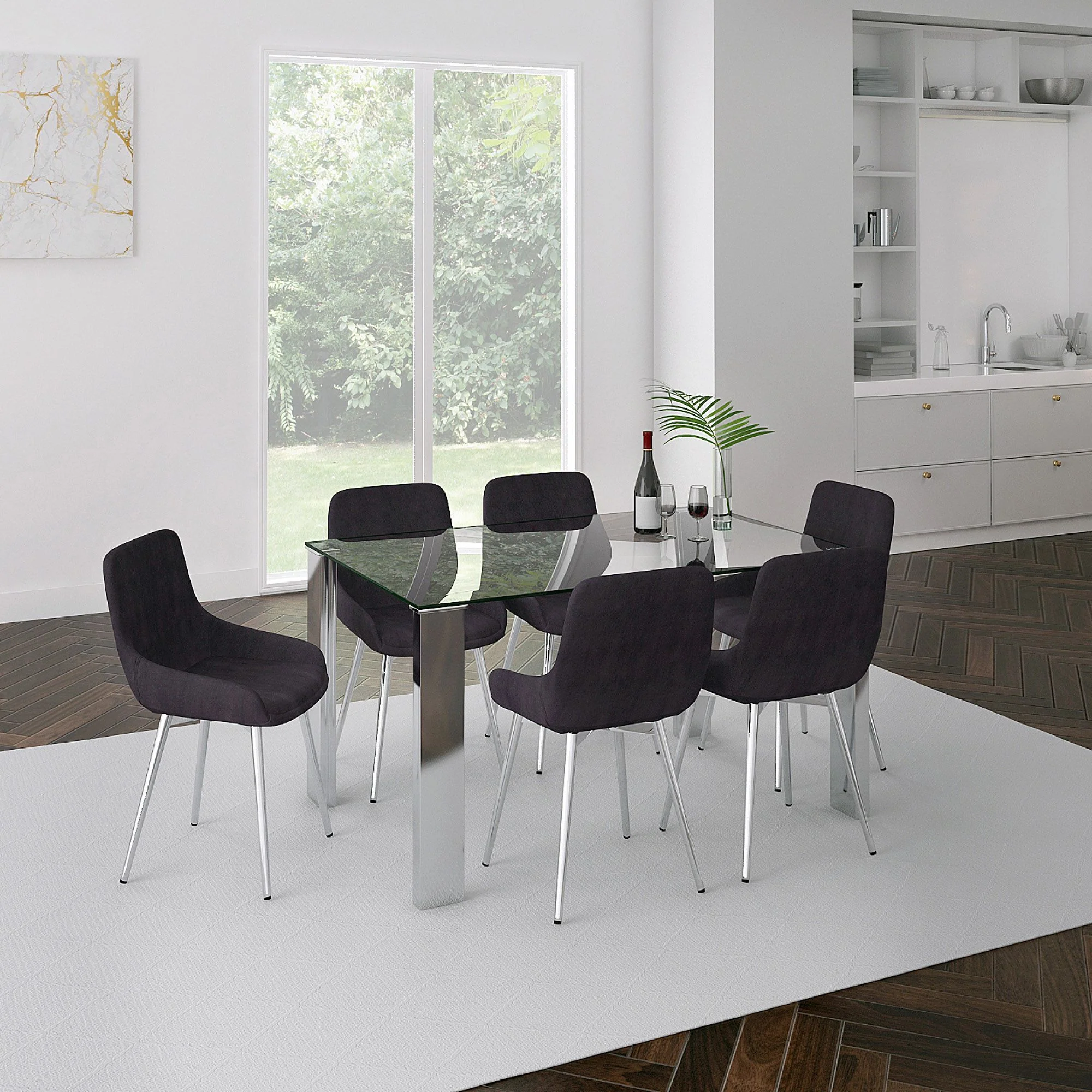 Frankfurt Rectangular Dining Table in Stainless Steel - Image 2
